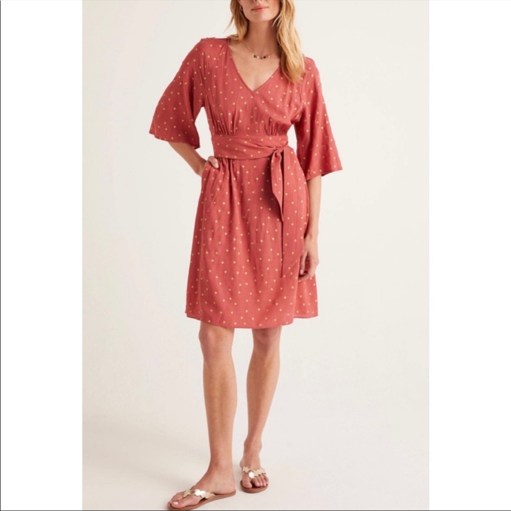 Boden Dominique Belted Polka Dot Dress - Picture 9 of 9